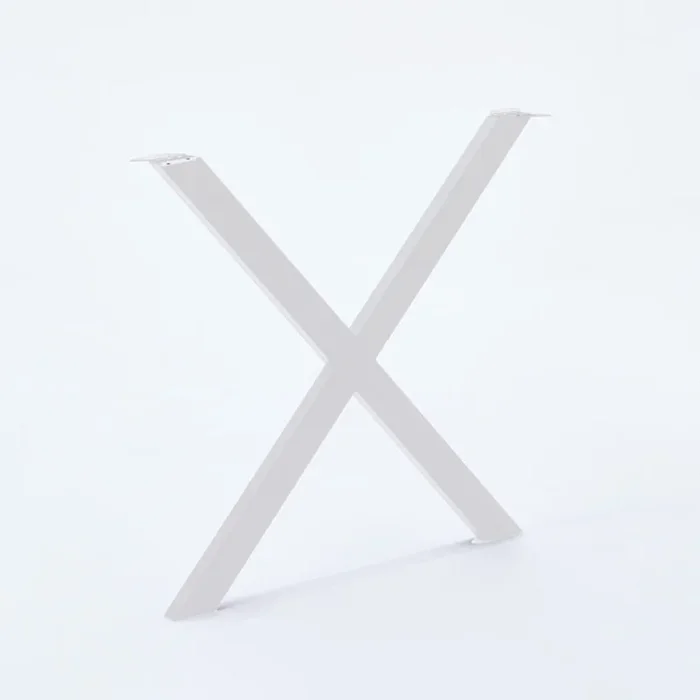 Pied de table/banc en croix H40 x L39 cm blanc mat – MOTTEZ – M531VBC