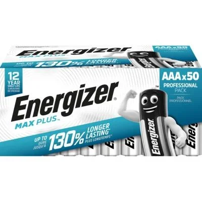 Pile alcaline AAA / LR3 Energizer Max Plus – Blister de 50