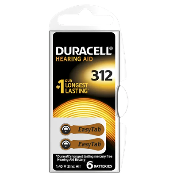 Piles auditives Duracell 312 6pcs.