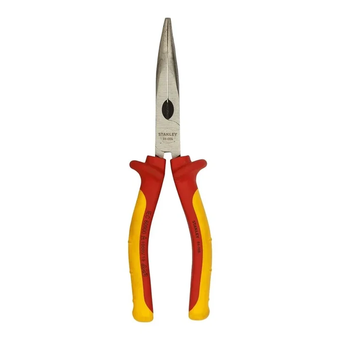 Pince à becs 1/2 ronds longs coudés 200 mm isolée 1000 V – 0-84-008 – STANLEY FATMAX