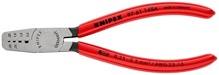 Pince a sertir 145mm embouts 0,25-2,5mm² KNIPEX – 97 61 145 A SB