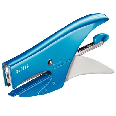 Pince agrafeuse Leitz WOW bleue – agrafes n° 10 – capacité 15 feuilles