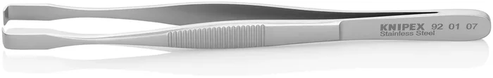 Pince brucelle inox de positionnement 143mm pointes à 90° KNIPEX – 920107
