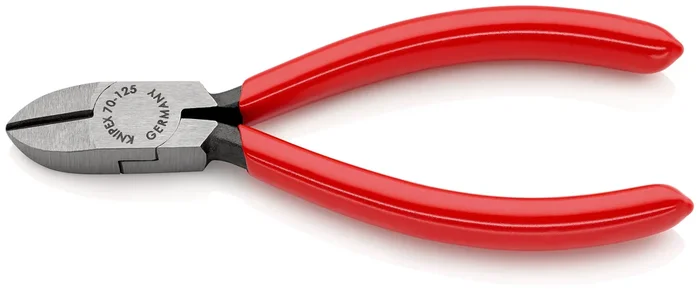 Pince coupante de côté 125mm – Tête étroite – Gainage PVC – Finition polie KNIPEX – 7001125EAN