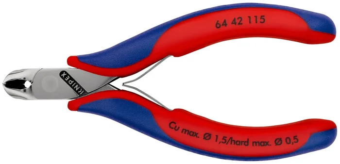 Pince coupante devant 115mm electro 27° KNIPEX – 64 42 115 SB