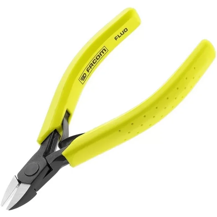 Pince coupante fluorescente micro-tech diagonale allongee Facom 11 cm