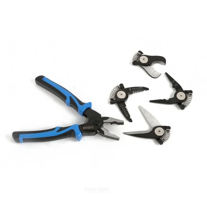 Pince hbm 5 en 1 à tête interchangeable
