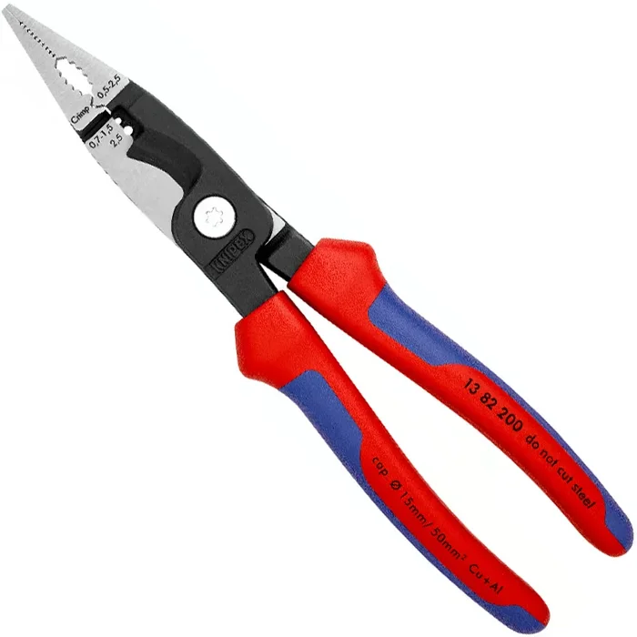 Pince multifonctionnelle installation electrique Knipex – Longueur 200 mm – Poignees gainees