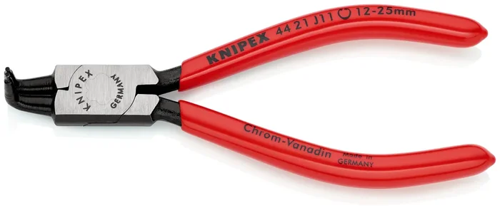 Pince pour circlips intérieurs coudée à 90° de 12 à 25mm- Gainage PVC KNIPEX – 4421J11SB