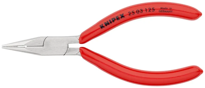 Pince radio bec 1/2 rd 125mm chrome KNIPEX – 25 03 125