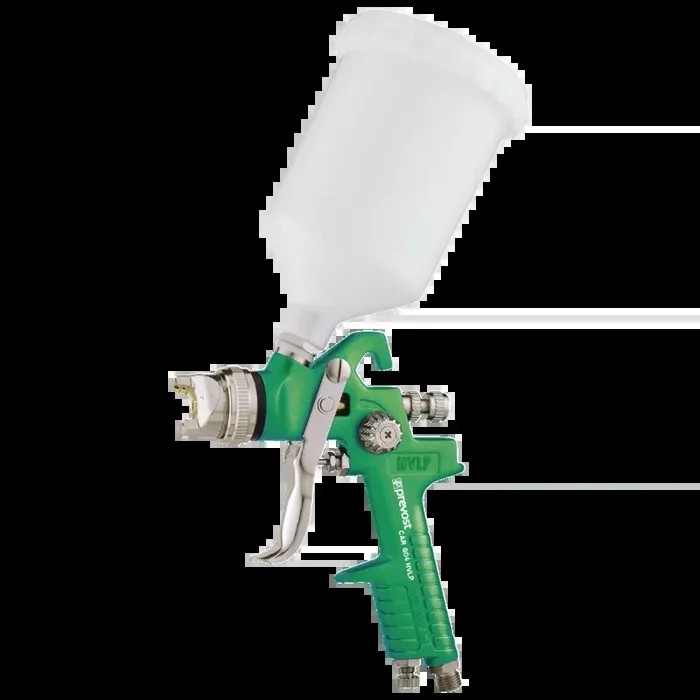 Pistolet Prevost HVLP avec alimentation par gravité Ø buse = 1