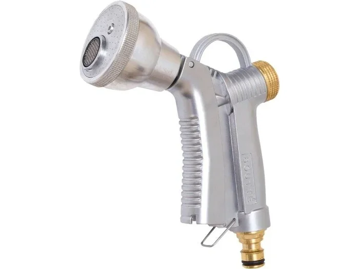 Pistolet tout metal avec pomme multifonction +raccord rapide BOUTTE – 18920