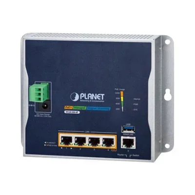 Planet ip30 industrial wall-mount routeur connecté gigabit ethernet bleu, gris