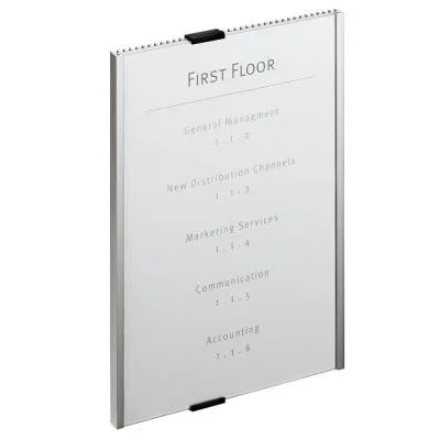 Plaque de porte Info Sign – 210 x 297 mm – Argent Métallisé