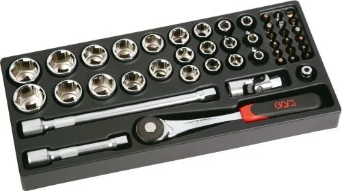 PLATEAU MODULOSAM SAM OUTILLAGE 1/2′ DE 45 OUTILS EN MM -75-SH45PM
