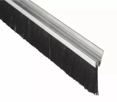 Plinthe anti vent fixe aluminium à brosse