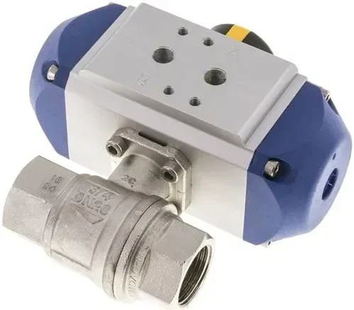 Pneumat. Vanne à bille en laiton, G 3/4″, fermeture par ressort, joint FKM