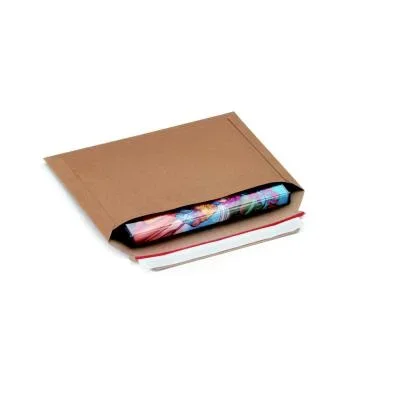 Pochette carton plat recyclée brune fermeture bande adhésive – l.int .23,5 x H.18 cm – paquet de 100