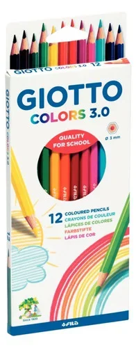 Pochette de 12 crayons de couleur Giotto Colors 3.0