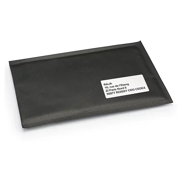 Pochette matelassée bulles noire mate