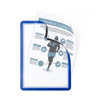 Pochette murale Tarifold Magneto Solo – Cadre d’affichage magnétique A4 – Cadre bleu – Lot de 2