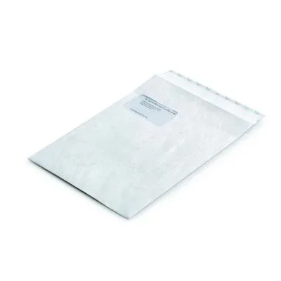 Pochettes blanches Bong à soufflet – polyéthylène haute densité – 22,9 x 32,4 x 3,8 cm – boîte de 20