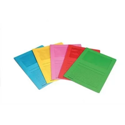 Pochettes coin Pergamy – en carte – 120 g – 22 x 31 cm – avec fenêtre – vert foncé – paquet de 100