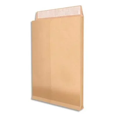 Pochettes kraft armé brun – 120 g – 3 soufflets de 5 cm – C4 : 229×324 mm – paquet de 25