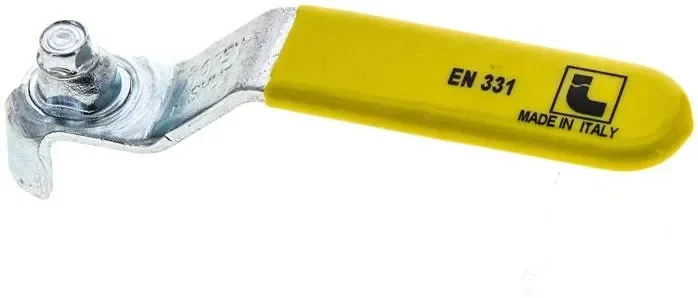 Poignée combinée jaune, taille 1, acier plat (acier galvanisé avec revêtement plastique)