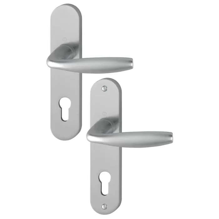 Poignee de porte New York Hoppe carre 7mm Alu aspect inox