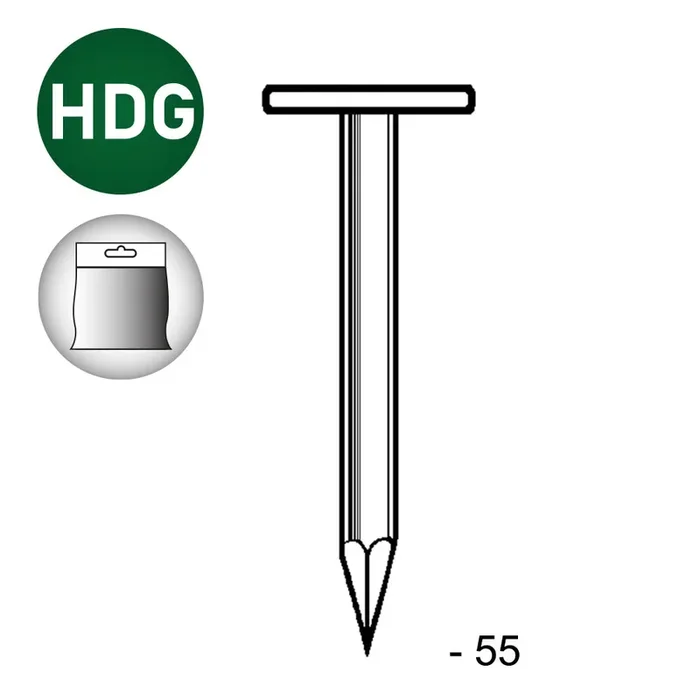 POINTE TÊTE EXTRA LARGE LISSE HDG 2,8X55 – 1 KG – ASLAFIX – 1L280555
