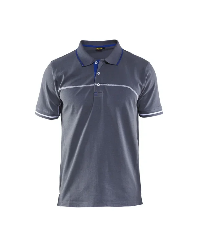 Polo bicolore Blåkläder 3389 Gris clair/Bleu roi Blaklader – 338910509485
