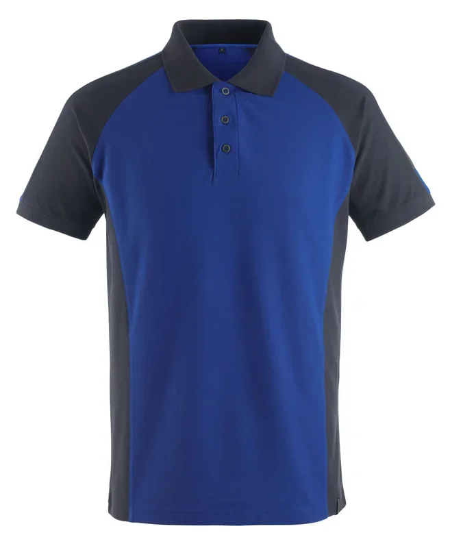 Polo manches courtes Mascot Workwear BOTTROP, Bleu, taille L, en Coton, polyester