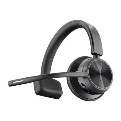 Poly Voyager 4310 – Voyager 4300 UC series – micro-casque – sur-oreille – Bluetooth – sans fil, filaire – USB-C – noir – certifié Zoom, Certifié pour Microsoft Teams