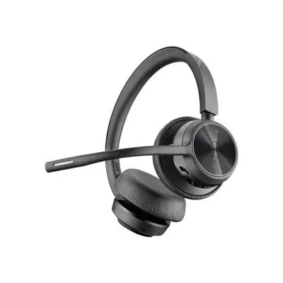 Poly Voyager 4320 – Voyager 4300 UC series – micro-casque – sur-oreille – Bluetooth – sans fil, filaire – USB-C – noir – certifié Zoom