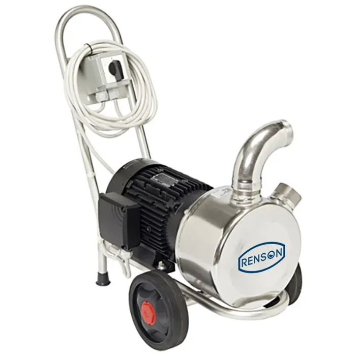 POMPE HORIZONTALE 750 L/MIN 380V 5,5KW INOX AVEC CHARIOT – RENSON – 815295