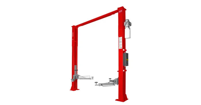 Pont élévateur hydraulique à 2 colonnes 4 t 3x400V avec déverrouillage électrique et connexion supérieure MW Tools