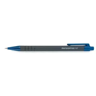 Porte-mine – mine HB de 0,7 mm – corps bleu/gris avec zone de préhension