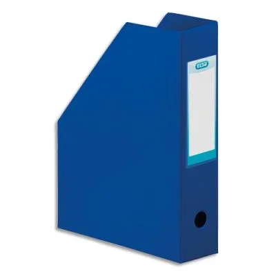 Porte-revues Elba – en PVC soudé – 32 x 24 cm – dos de 7 cm – livré à plat – bleu foncé