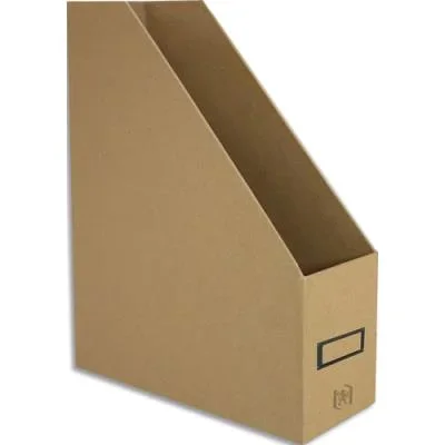 Porte-revues Oxford Savana A4+ en carton recyclé, dimensions (hxp): 26,5×35 cm, dos 6 cm, coloris kraft