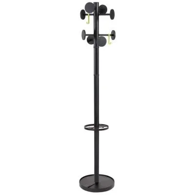 Portemanteau 8 patères Alba Stan 3 – hauteur 175 cm – coloris noir