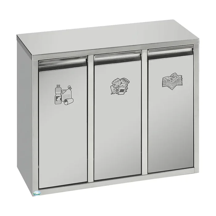 Poste de tri des déchets, en inox – VAR