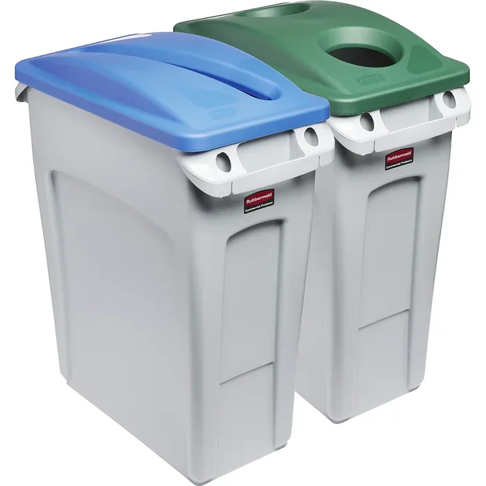 Poste de tri des déchets, jeu de deux SLIM JIM® – Rubbermaid