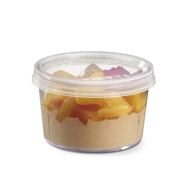 Pot entrée et dessert plastique réutilisable
