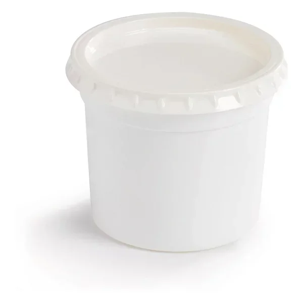 Pot fraîcheur en plastique blanc opaque