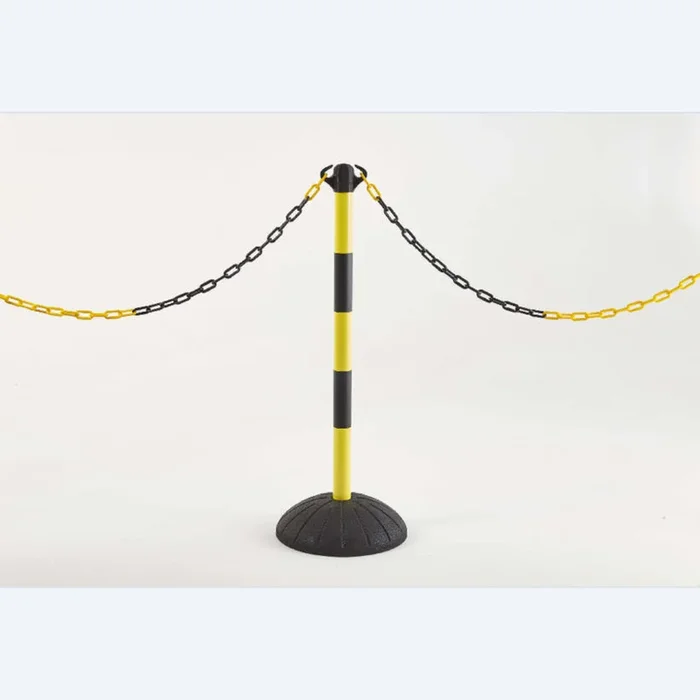 Potelet avec socle en caoutchouc noir « pro » jaune et noir – MOTTEZ – B347SJANO