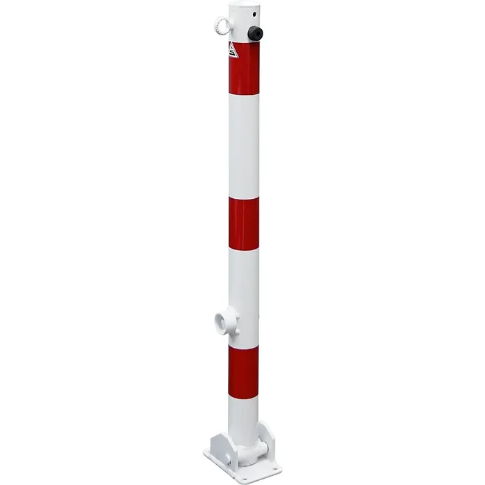 Potelet de délimitation, Ø 60 mm, blanc / rouge – Schake