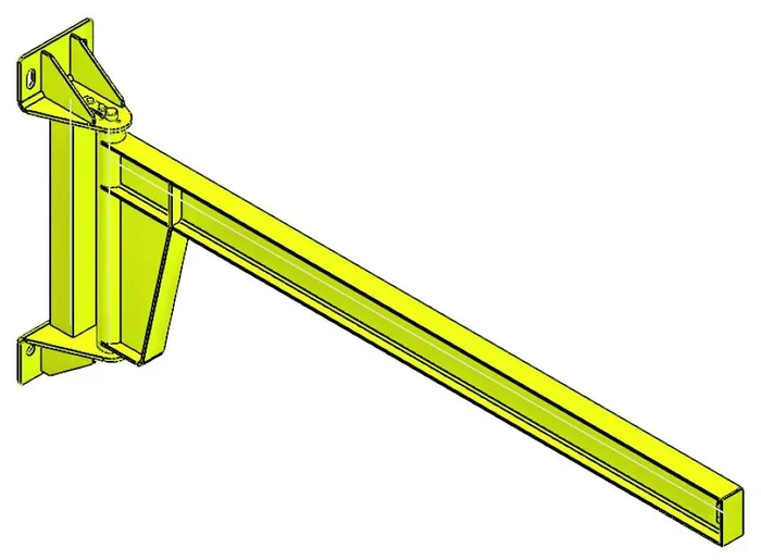 Potence murale portée 4 m cmu 1000 kg inversée rotation 180° LEVAC – 6126D04