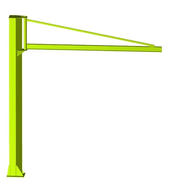 Potence sur fût h.s.f. 3 m cmu 1000 kg portée 2 m triangulée rotation 270° LEVAC – 6127DT02