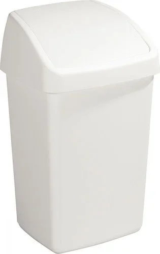 Poubelle 25 litres à couvercle SWING blanc